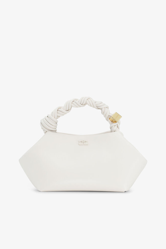White Small GANNI Bou Bag, Egret
