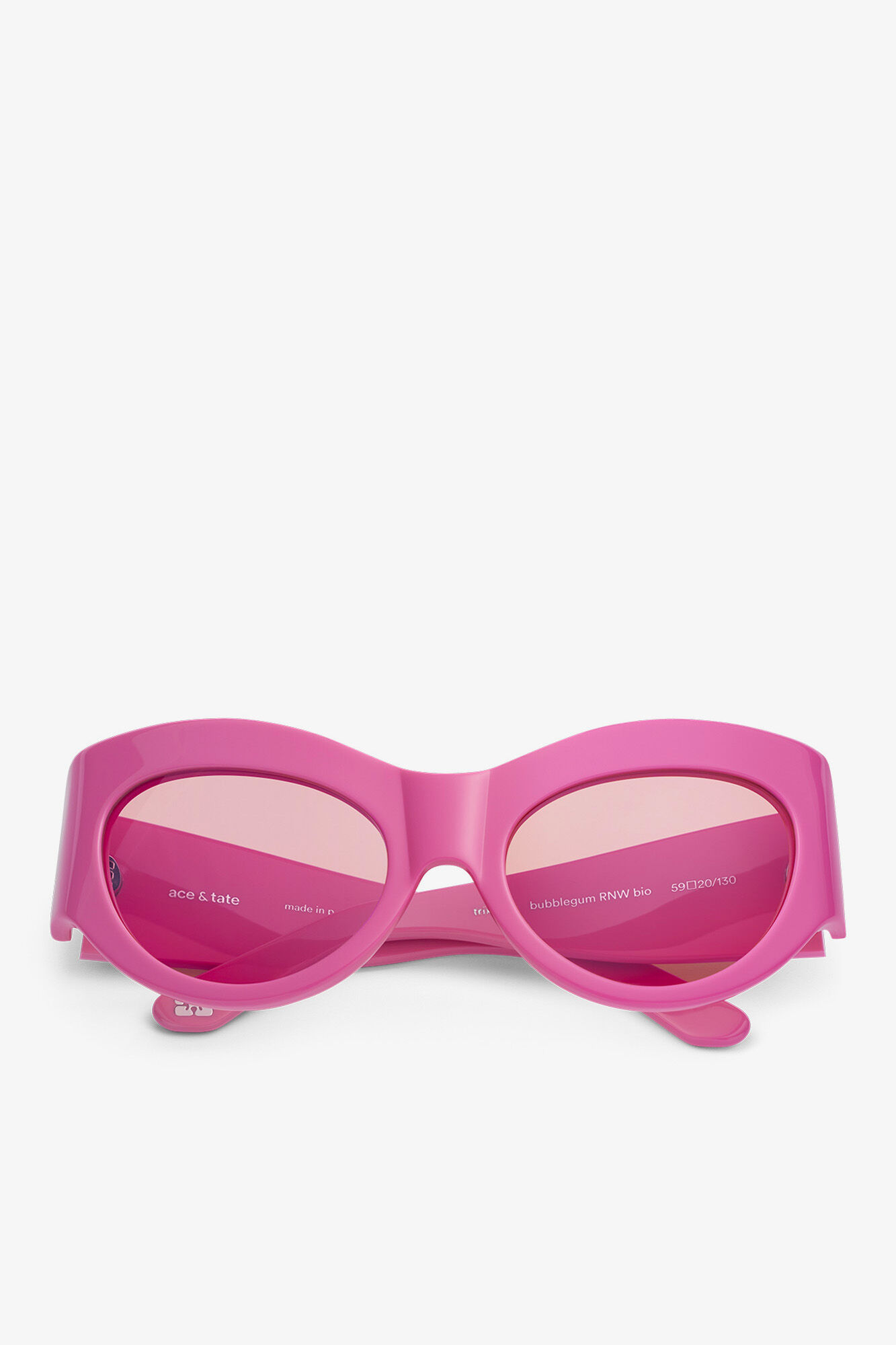 GANNI x Ace & Tate Trixie Sunglasses, Acetate, in colour Shocking Pink - 1 - GANNI