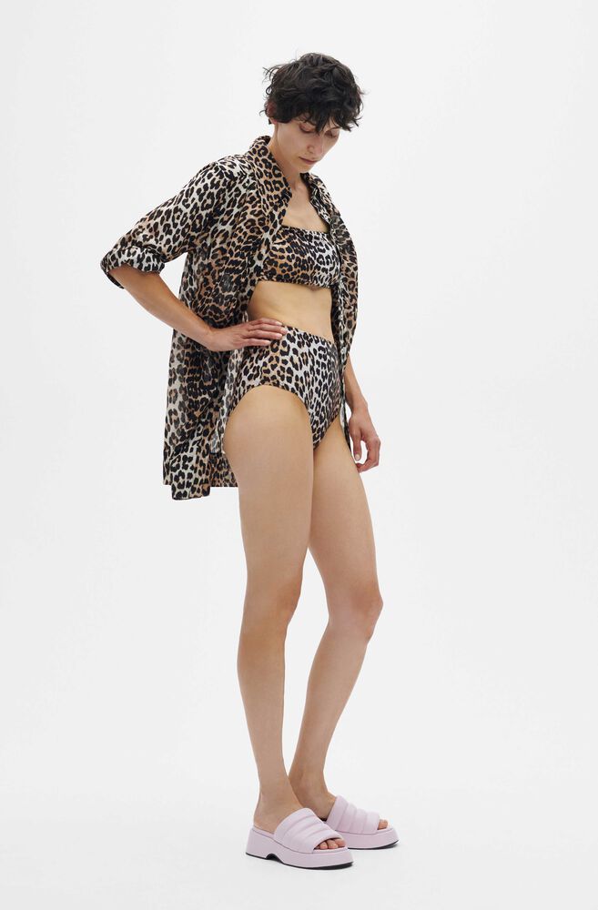 Leopard Print Cotton Shirt