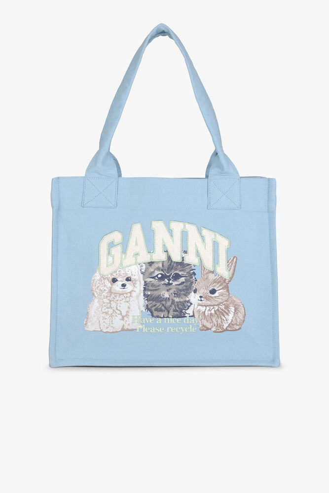 Blue Large Animal Print Tote