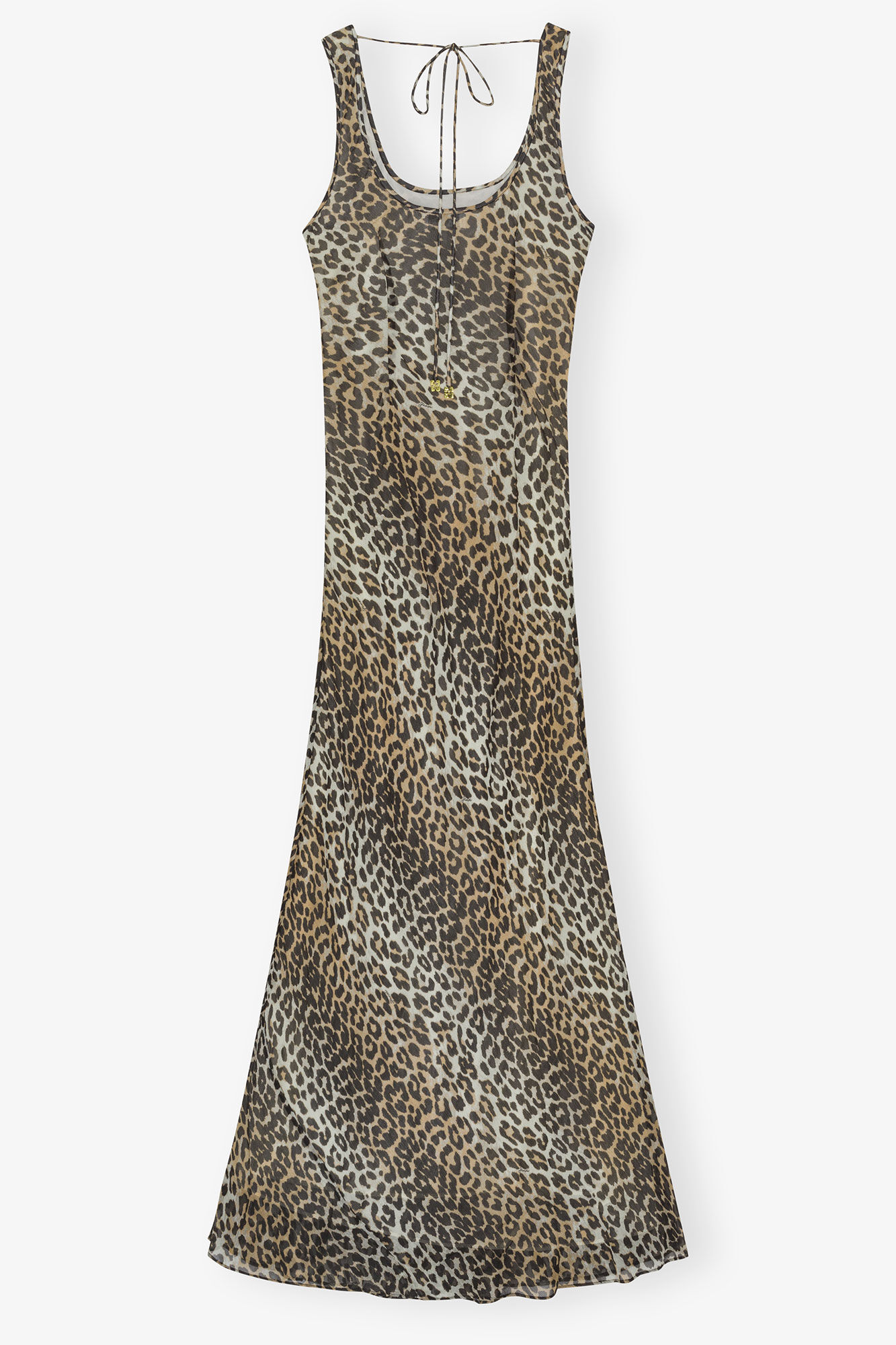 Leopard Print Maxi Dress, Viscose, in colour Leopard - 2 - GANNI