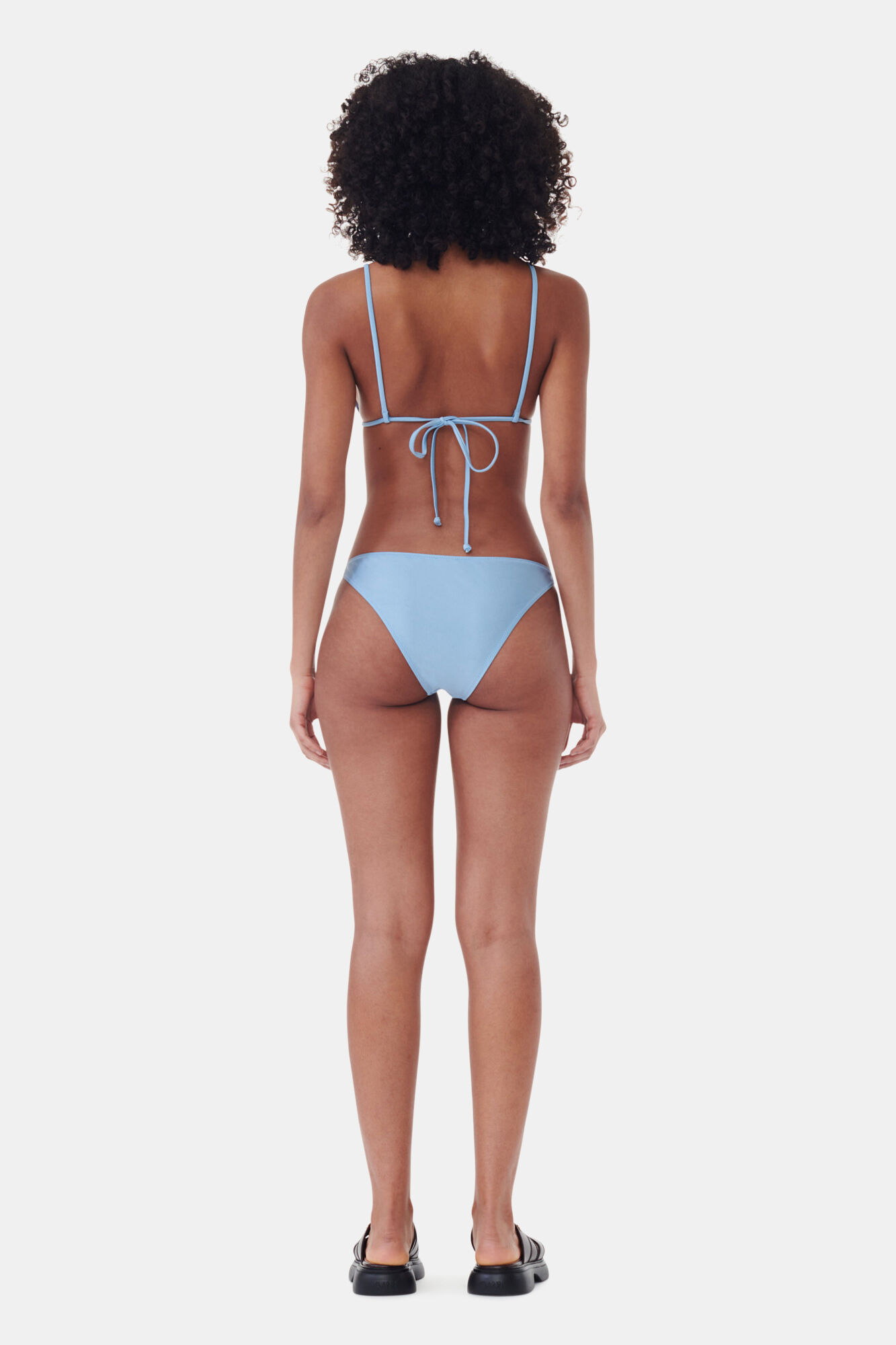 Blue String Bikini Top, Nylon, in colour Glacier Lake - 4 - GANNI