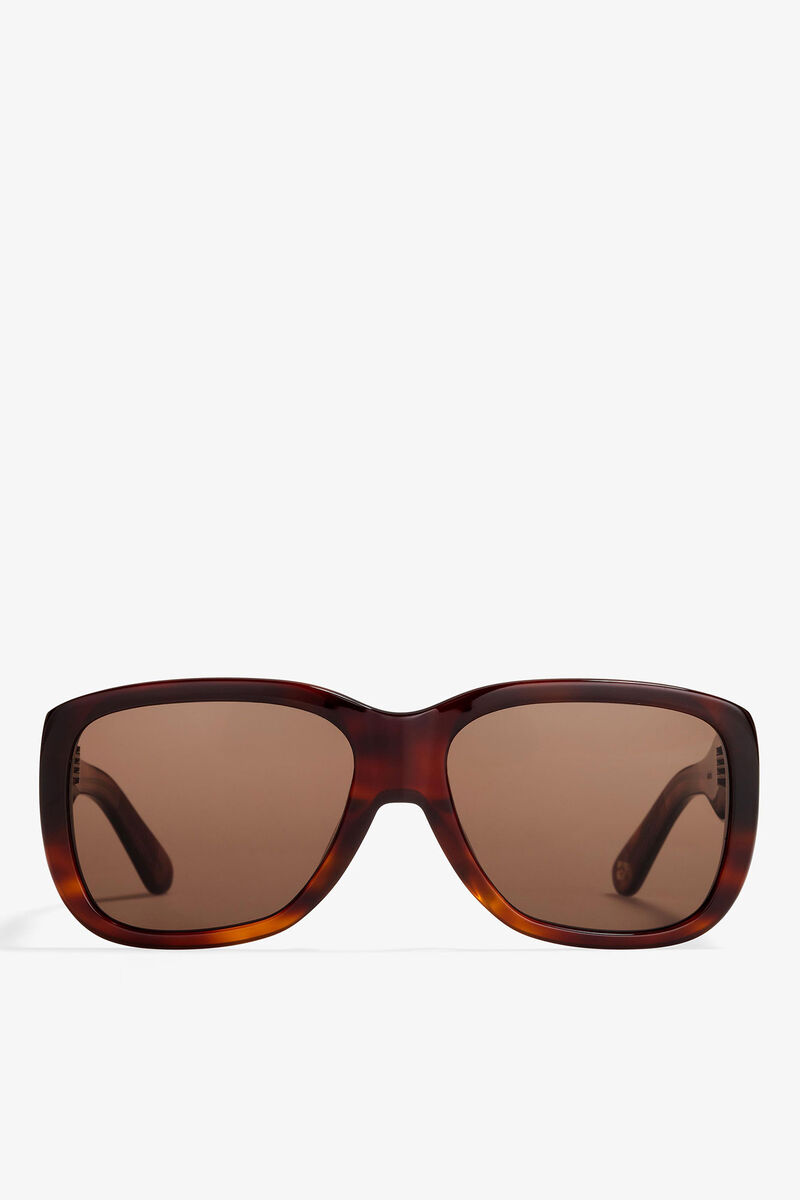 GANNI x Ace & Tate Antonio solglasögon, Acetate, in colour Tiger's Eye - 2 - GANNI