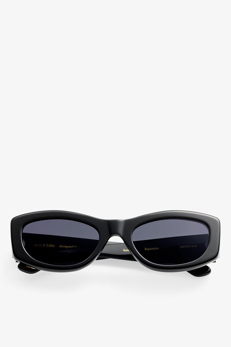 GANNI x Ace & Tate Lana-solbriller, Acetate, in colour Black - 1 - GANNI