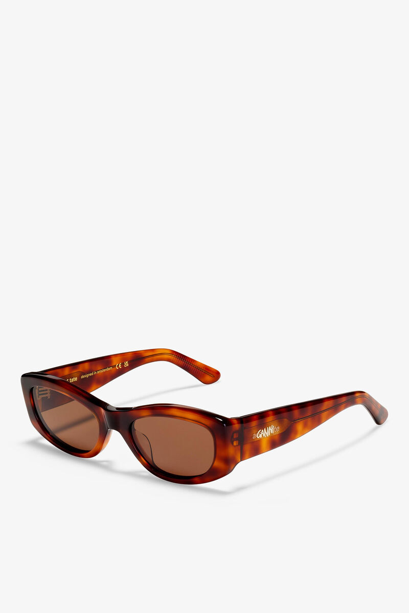 GANNI x Ace & Tate Lana Sunglasses, Acetate, in colour Tiger's Eye - 3 - GANNI