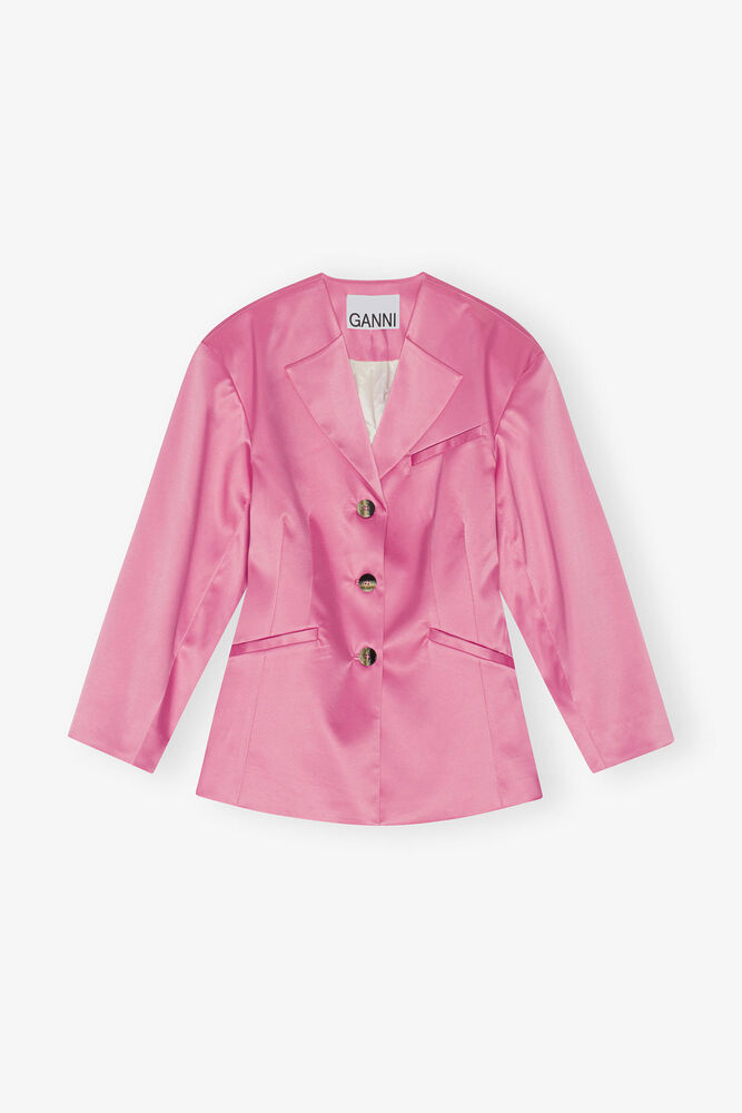 Double Satin Fitted Blazer