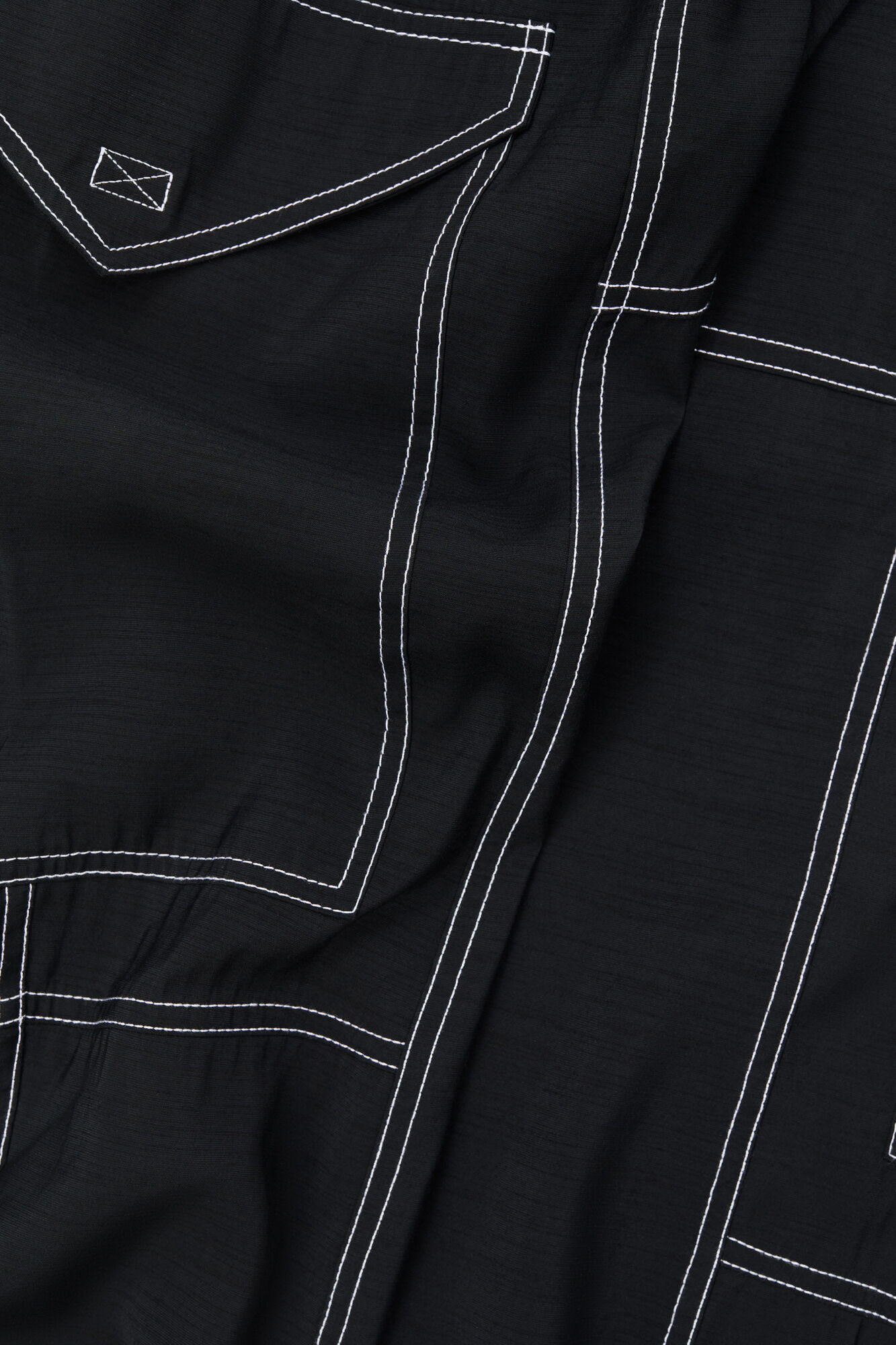 Light Slub Pocket Trousers, LENZING™ ECOVERO™, in colour Black - 5 - GANNI