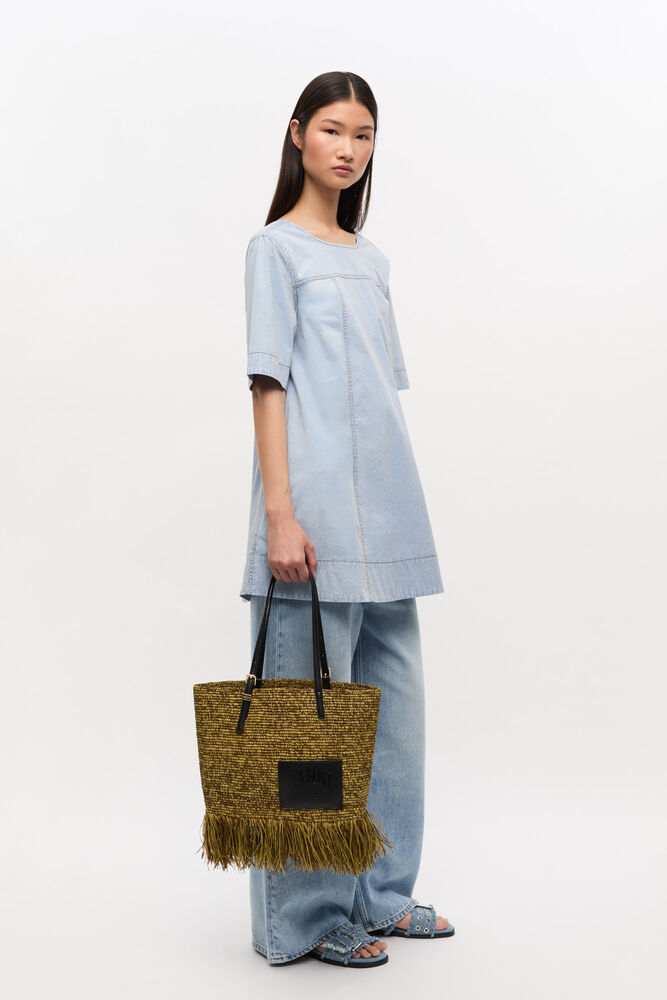 Raffia Tote Fringes Bag Small