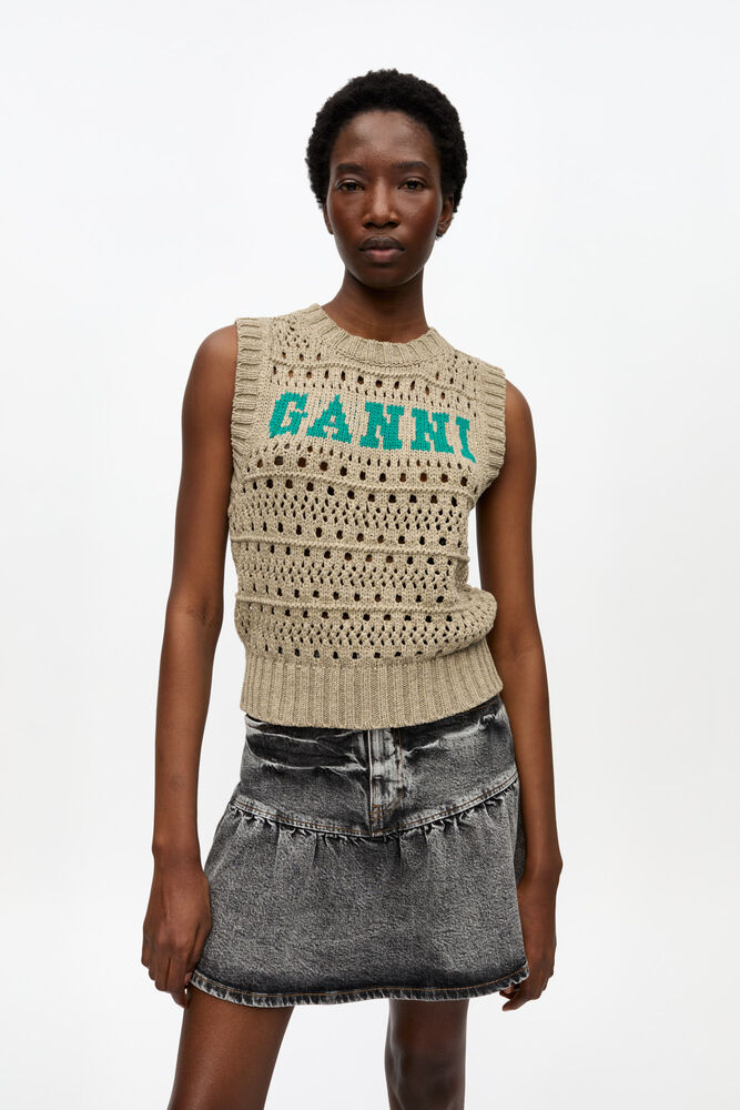 Khaki Cotton Mix Vest