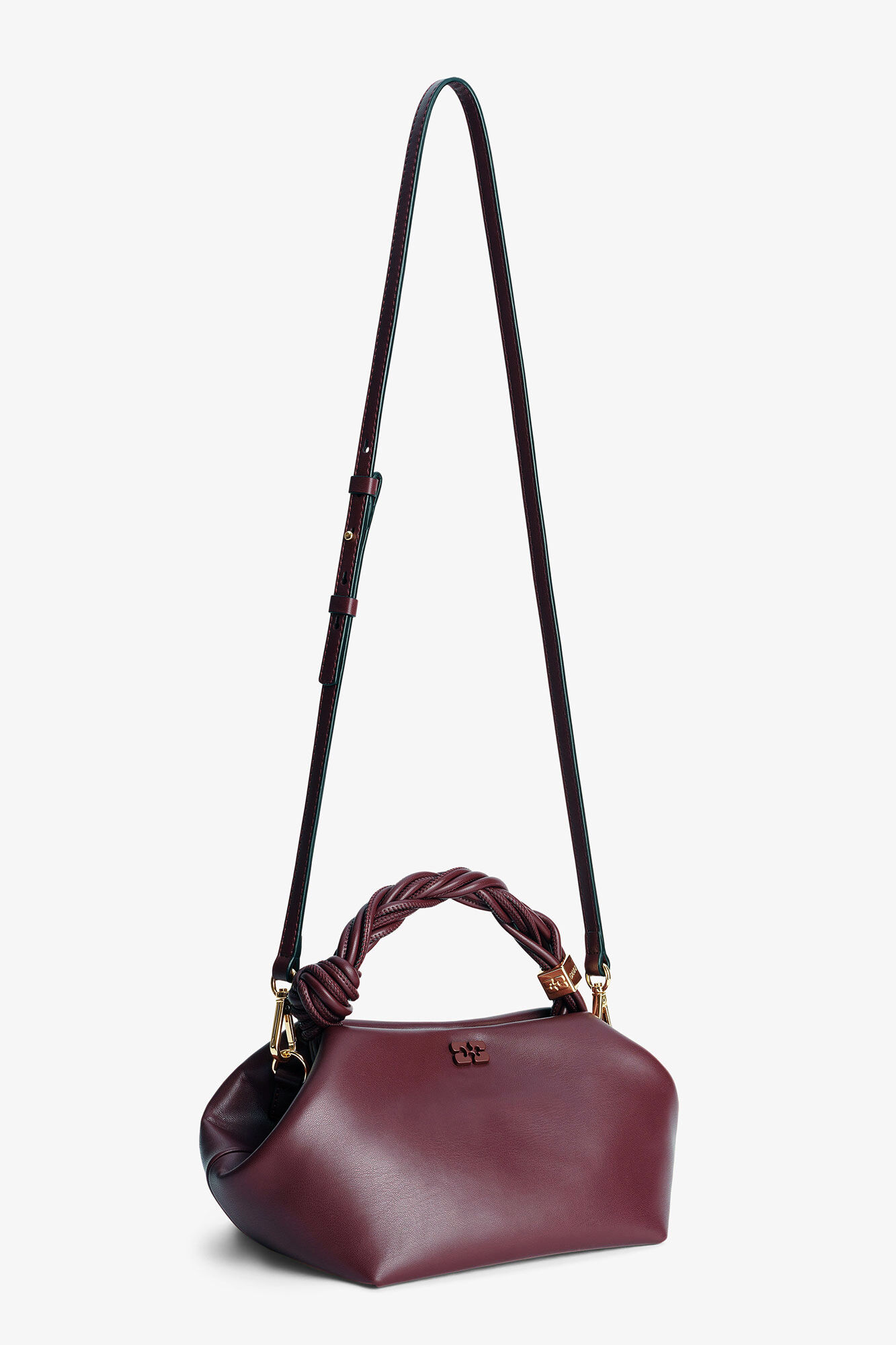 Burgundy Small GANNI Bou Bag, Polyester, in colour Burgundy - 6 - GANNI