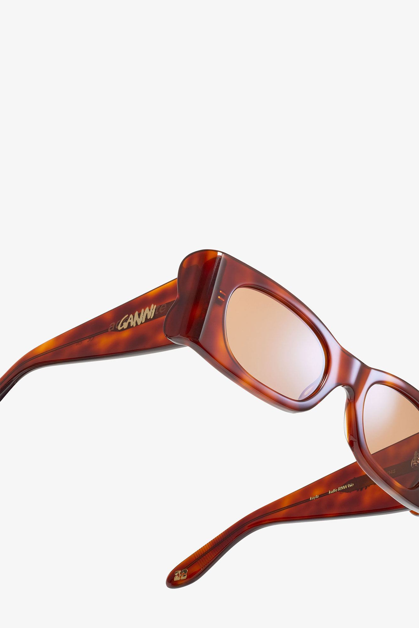 GANNI x Ace & Tate Tiger's Eye Kayla-solbriller, Acetate, in colour Tiger's Eye - 4 - GANNI