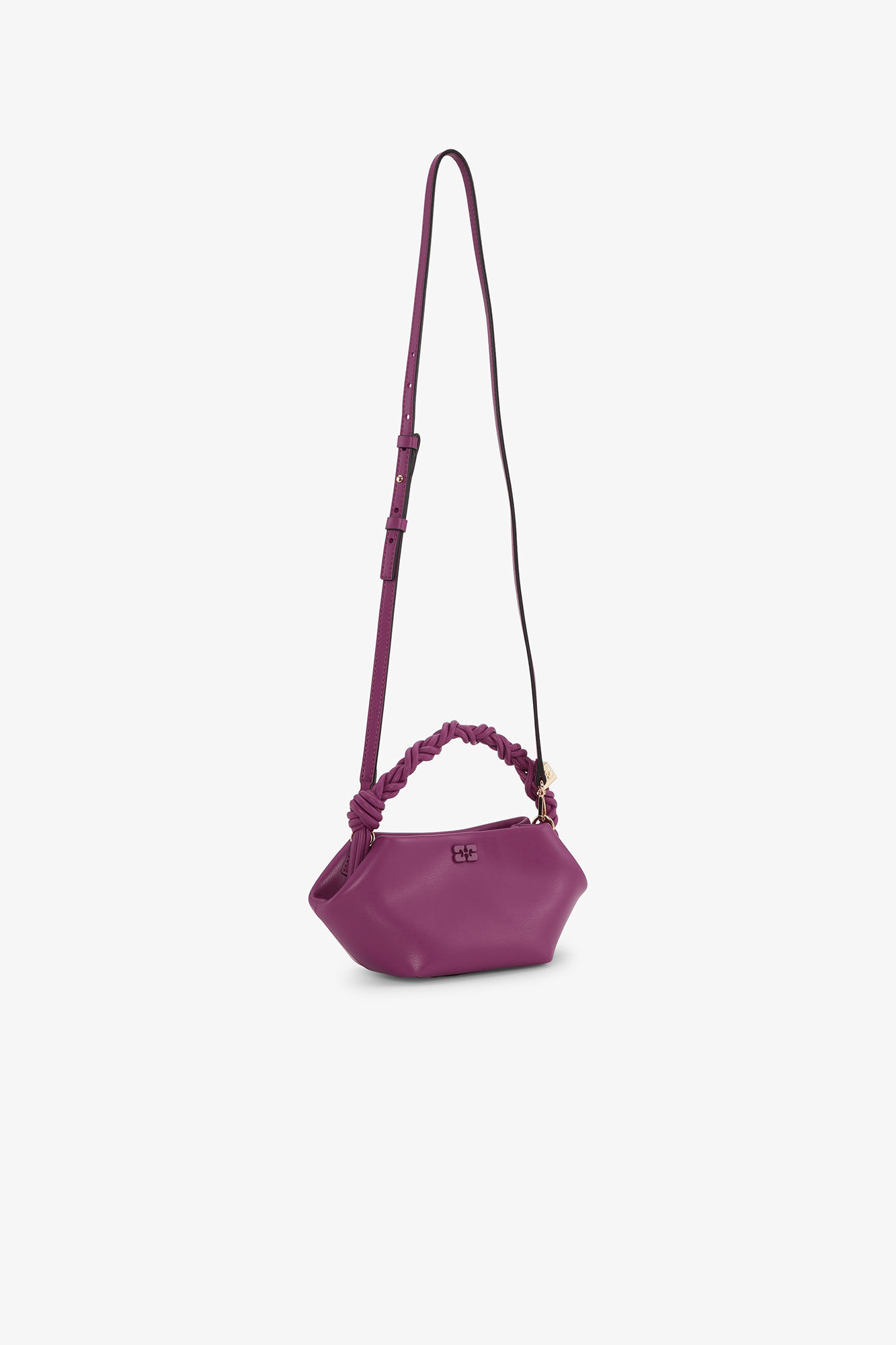 Purple Mini GANNI Bou Bag, Polyester, in colour Boysenberry - 3 - GANNI