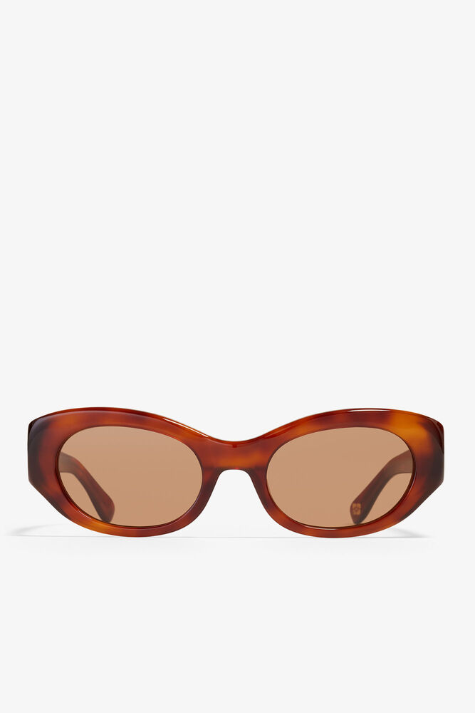 GANNI x Ace & Tate Tiger's Eye Dakota Sunglasses