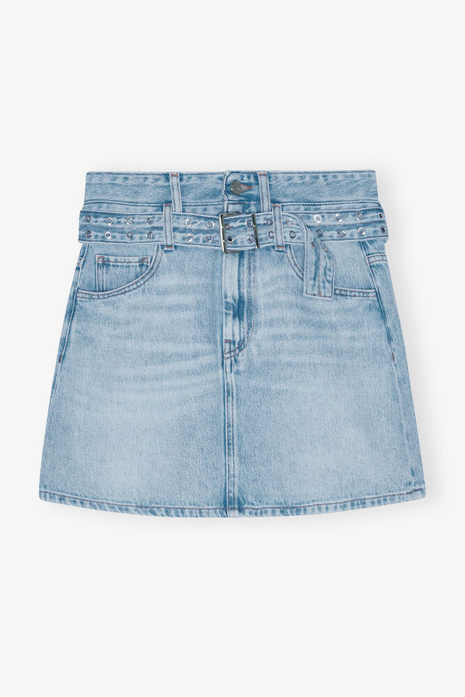 Light Blue Denim Mini Skirt