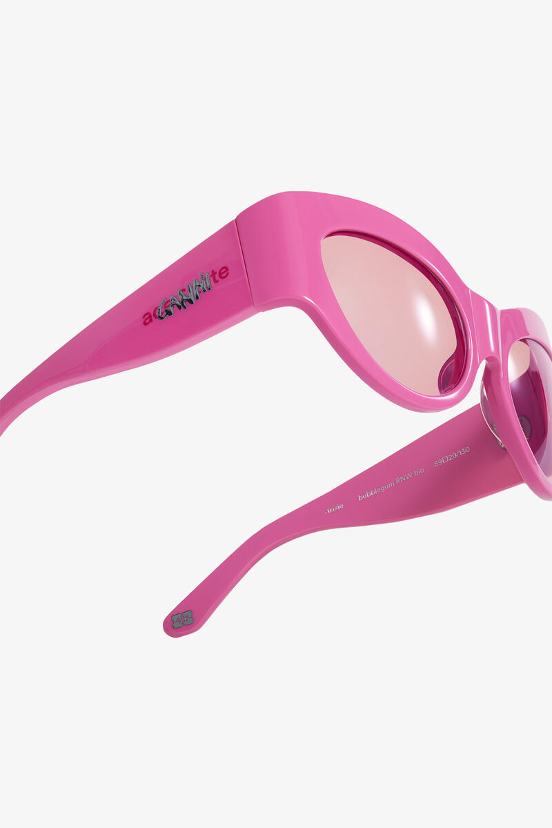 GANNI x Ace & Tate Trixie Sunglasses, Acetate, in colour Shocking Pink - 5 - GANNI