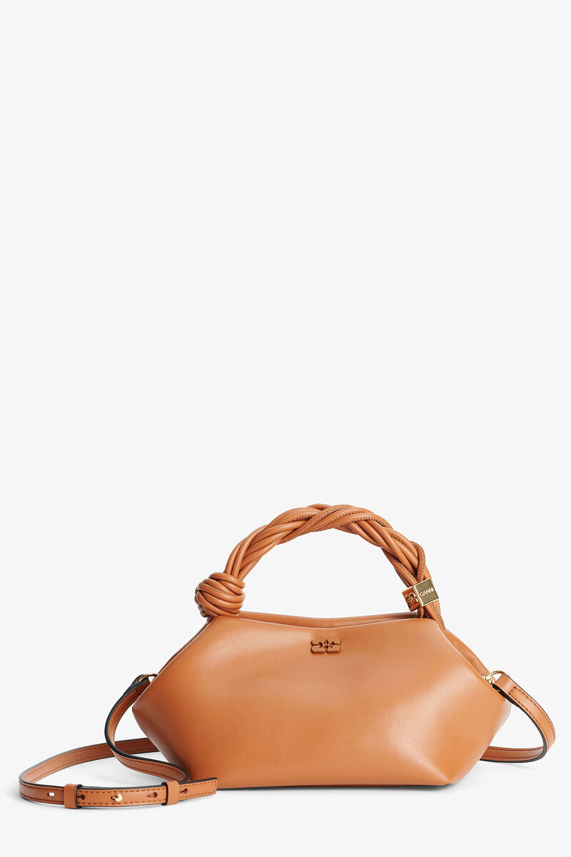 Caramel Small GANNI Bou Bag, Polyester, in colour Caramel Café - 6 - GANNI