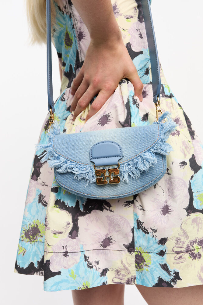 Portefeuille Apo-G en denim avec chaîne, Faded Denim