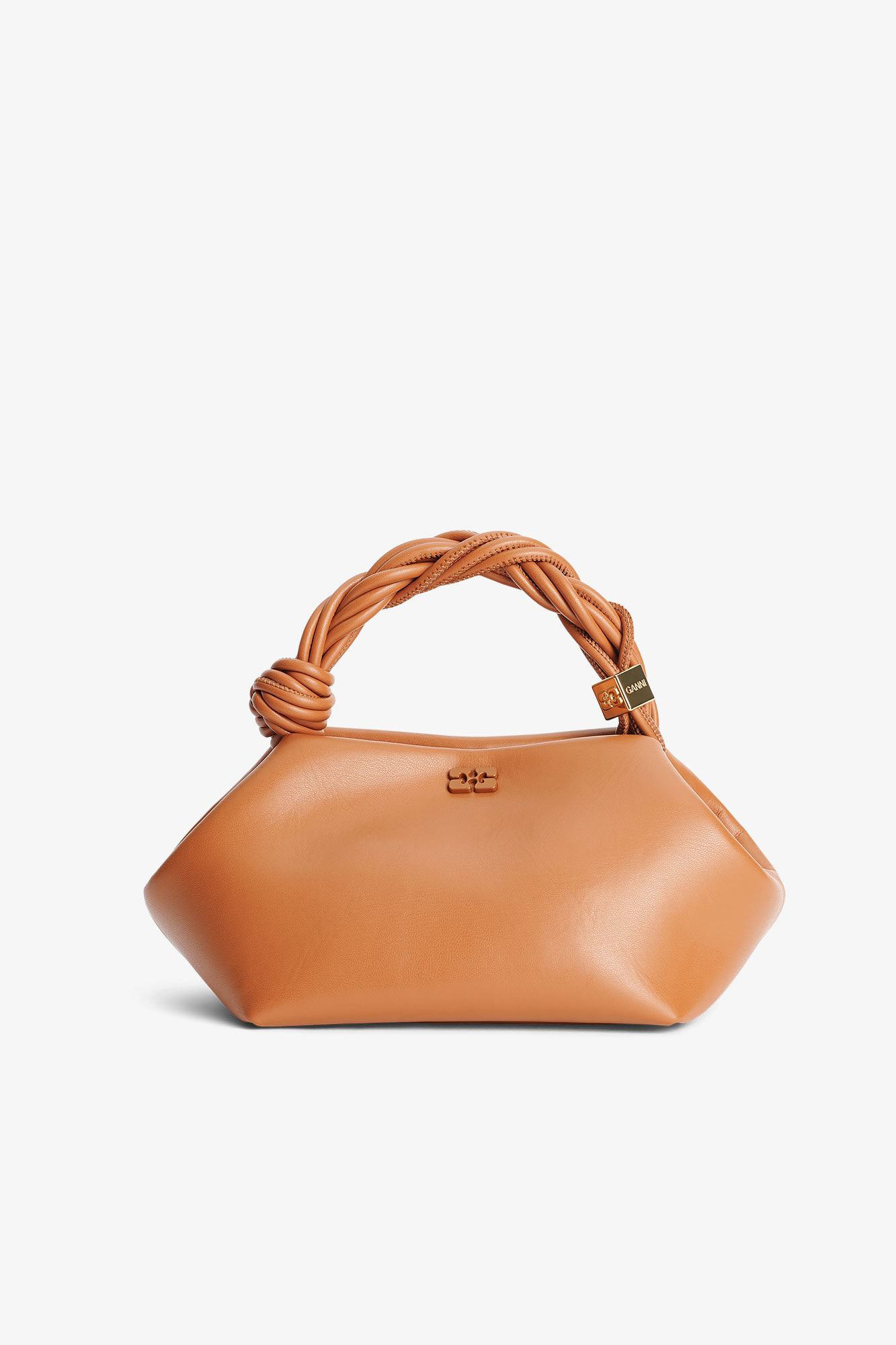 Caramel Small GANNI Bou Bag, Polyester, in colour Caramel Café - 1 - GANNI