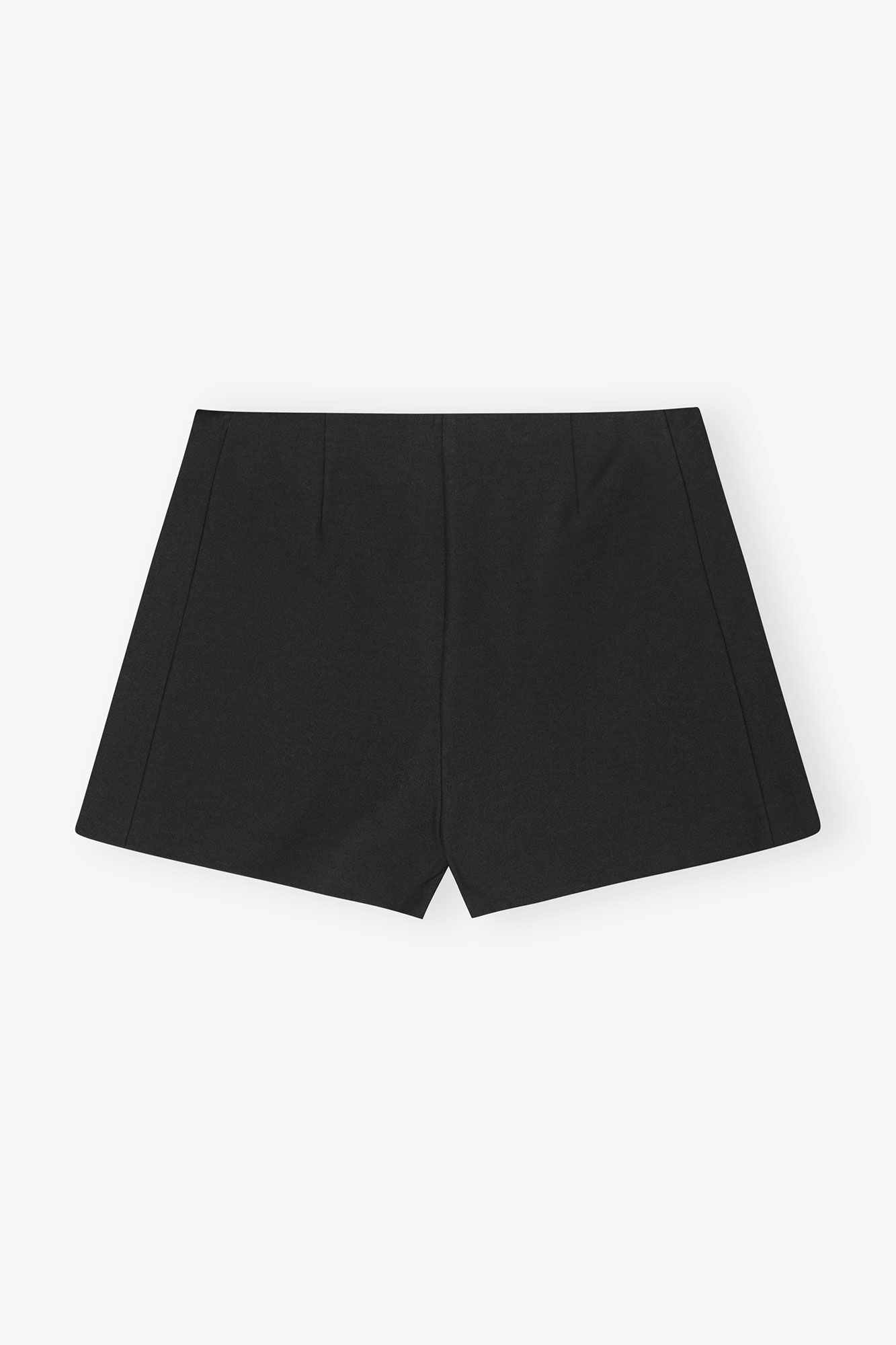 Black Heavy Cotton Tailoring Shorts, Elastane, in colour Black - 2 - GANNI