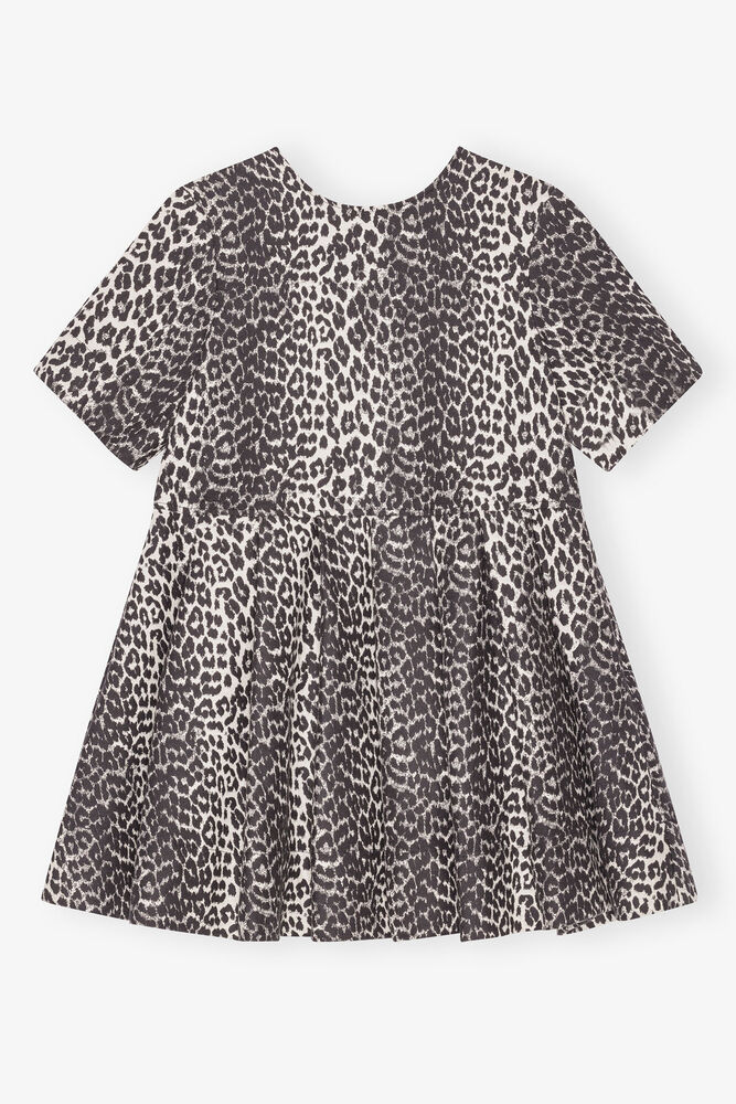 Leopard Cotton Tweed Mini Dress