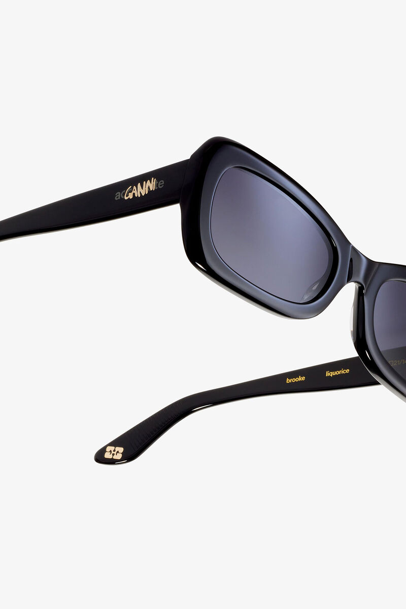 GANNI x Ace & Tate Brooke-solbriller, Acetate, in colour Black - 4 - GANNI
