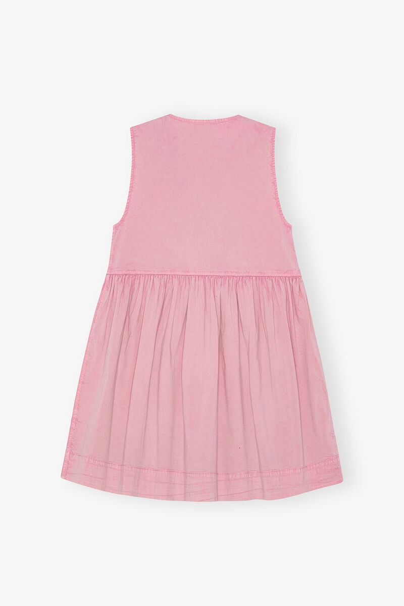 Pink Washed Dress, Elastane, in colour Bleached Mauve - 2 - GANNI